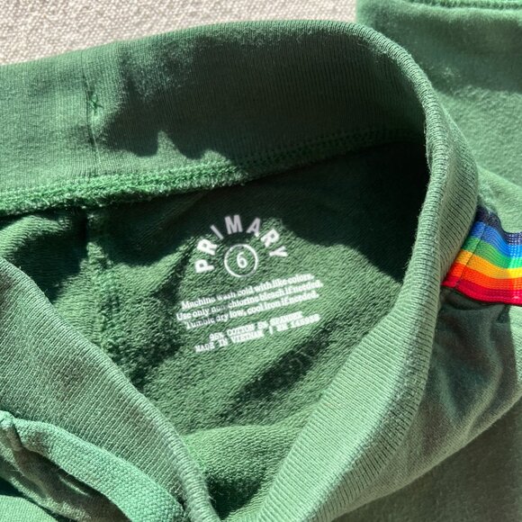 Primary Rainbow Trim Jogger, Size 6, Evergreen, GUC to VGUC - Picture 8 of 8